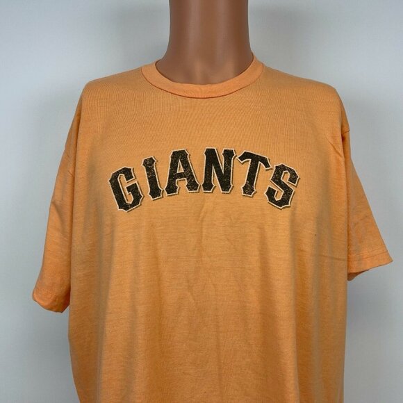 Wright Ditson San Francisco Giants Logo Retro T Shirt MLB Baseball Orange XL - Picture 1 of 4